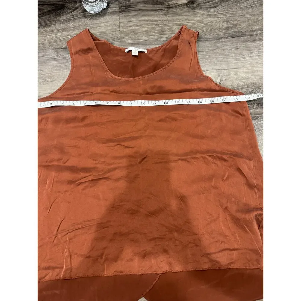 Lunya Washable Silk Tulip Back Pajama Set Size Medium EUC Brown - Picture 4 of 10